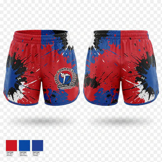 Womens Shorts, Conrad’s Martial Arts Center, Spirit Store, Teamtime, Team time, sublimation, custom sports apparel, team uniforms, spirit wear, spiritwear, sports uniforms, custom shirts, team store, custom team store, fundraiser sports, apparel fundraiser