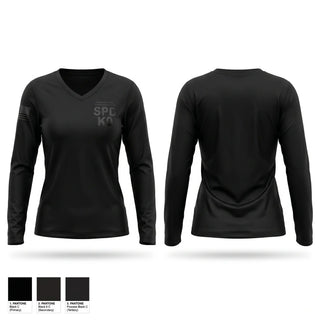 Womens Long Sleeve Vneck Shirt, SPD K9, Police, Teamtime, Team time, sublimation, custom sports apparel, team uniforms, spirit wear, spiritwear, sports uniforms, custom shirts, team store, custom team store, fundraiser sports, apparel fundraiser