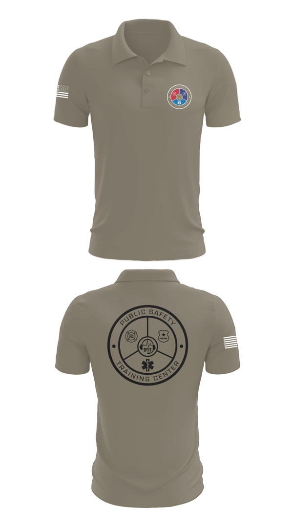 Short Sleeve Performance Polo, Public Safety Training Center, Fire Department, Teamtime, Team time, sublimation, custom sports apparel, team uniforms, spirit wear, spiritwear, sports uniforms, custom shirts, team store, custom team store, fundraiser sports, apparel fundraiser