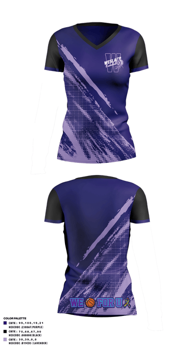 Weslaco Scorpions 41640937 Women's Short Sleeve V-neck Shirt - 4