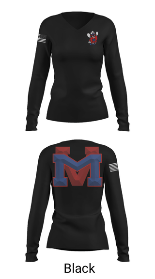 Women's Long Sleeve Vneck Shirt, Medicine Valley High School Wrestling, Wrestling, Teamtime, Team time, sublimation, custom sports apparel, team uniforms, spirit wear, spiritwear, sports uniforms, custom shirts, team store, custom team store, fundraiser sports, apparel fundraiser