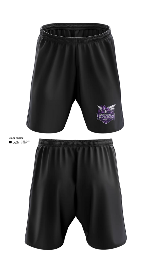 Athletic Shorts With Pockets, North Shore Swarm Rugby, Rugby, Teamtime, Team time, sublimation, custom sports apparel, team uniforms, spirit wear, spiritwear, sports uniforms, custom shirts, team store, custom team store, fundraiser sports, apparel fundraiser
