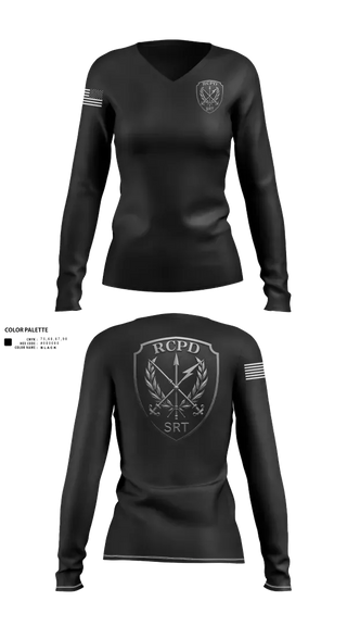 Womens Long Sleeve Vneck Shirt, Redwood City Police SRT, Police, Teamtime, Team time, sublimation, custom sports apparel, team uniforms, spirit wear, spiritwear, sports uniforms, custom shirts, team store, custom team store, fundraiser sports, apparel fundraiser