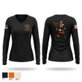 Gaston County Emergency Management and Fire Services Women's Long Sleeve V-neck Shirt - 1