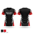 Midway Minto Mustangs Women's Short Sleeve V-neck Shirt - 1