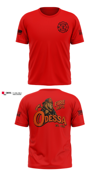 Short Sleeve Performance Shirt, Odessa Fire Department, Fire Department, Teamtime, Team time, sublimation, custom sports apparel, team uniforms, spirit wear, spiritwear, sports uniforms, custom shirts, team store, custom team store, fundraiser sports, apparel fundraiser
