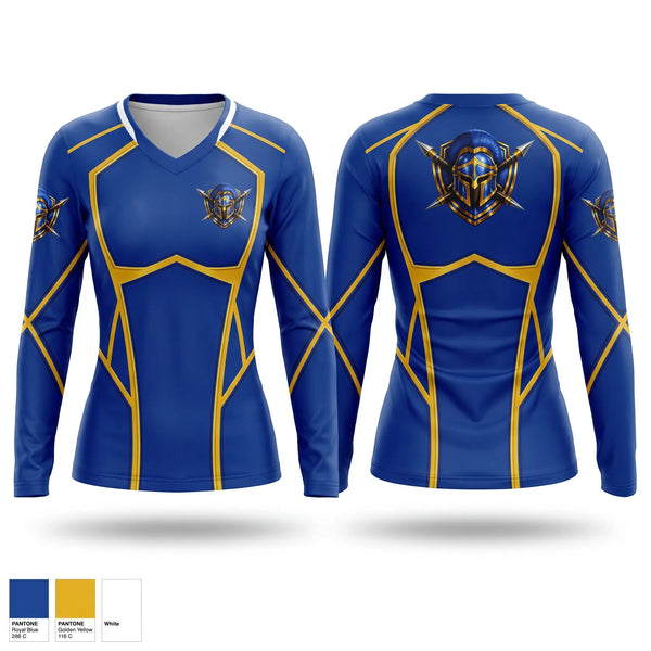Womens Long Sleeve Vneck Shirt, Sandusky Spartans, Men's Soccer, Teamtime, Team time, sublimation, custom sports apparel, team uniforms, spirit wear, spiritwear, sports uniforms, custom shirts, team store, custom team store, fundraiser sports, apparel fundraiser