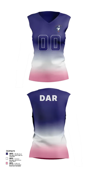 Sleeveless Performance Shirt, Kate Duncan Smith DAR School Volleyball, Women's Volleyball, Teamtime, Team time, sublimation, custom sports apparel, team uniforms, spirit wear, spiritwear, sports uniforms, custom shirts, team store, custom team store, fundraiser sports, apparel fundraiser