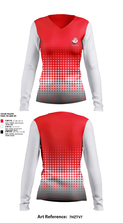 Ships Cheer 87741491 Women's Long Sleeve V-neck Shirt - 1
