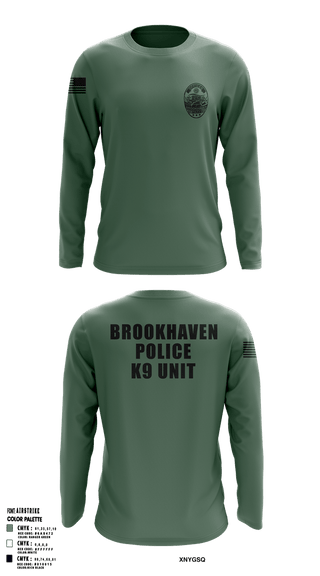Long Sleeve Performance Shirt, Brookhaven K9 Unit, Police, Teamtime, Team time, sublimation, custom sports apparel, team uniforms, spirit wear, spiritwear, sports uniforms, custom shirts, team store, custom team store, fundraiser sports, apparel fundraiser