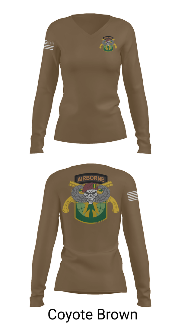 Womens Long Sleeve Vneck Shirt, 16th Military Police Brigade, , Teamtime, Team time, sublimation, custom sports apparel, team uniforms, spirit wear, spiritwear, sports uniforms, custom shirts, team store, custom team store, fundraiser sports, apparel fundraiser