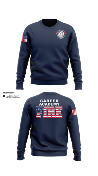 Crew Neck Sweatshirt, FWCS Career Academy, Fire Department, Teamtime, Team time, sublimation, custom sports apparel, team uniforms, spirit wear, spiritwear, sports uniforms, custom shirts, team store, custom team store, fundraiser sports, apparel fundraiser