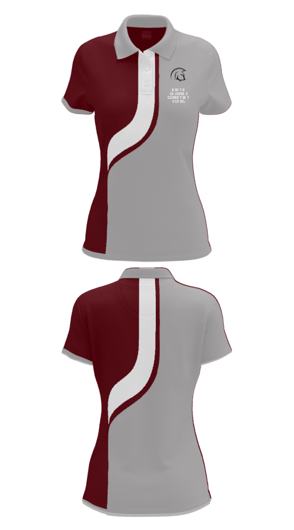 Women's Short Sleeve Performance Polo, North Crawford Elementary School, Spirit Store, Teamtime, Team time, sublimation, custom sports apparel, team uniforms, spirit wear, spiritwear, sports uniforms, custom shirts, team store, custom team store, fundraiser sports, apparel fundraiser