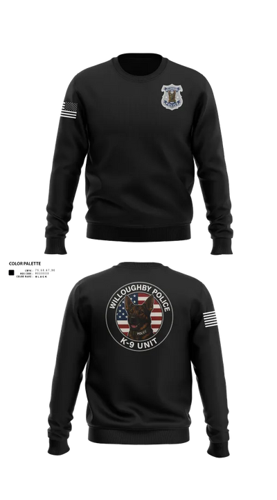Willoughby Police K9 Unit 23687363 Crew Neck Sweatshirt - 30