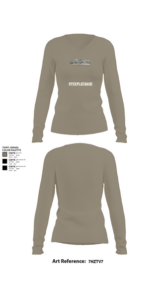 Womens Long Sleeve Vneck Shirt, Steeplechase, , Teamtime, Team time, sublimation, custom sports apparel, team uniforms, spirit wear, spiritwear, sports uniforms, custom shirts, team store, custom team store, fundraiser sports, apparel fundraiser