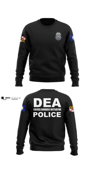Crew Neck Sweatshirt, DEA DC 45, Police, Teamtime, Team time, sublimation, custom sports apparel, team uniforms, spirit wear, spiritwear, sports uniforms, custom shirts, team store, custom team store, fundraiser sports, apparel fundraiser