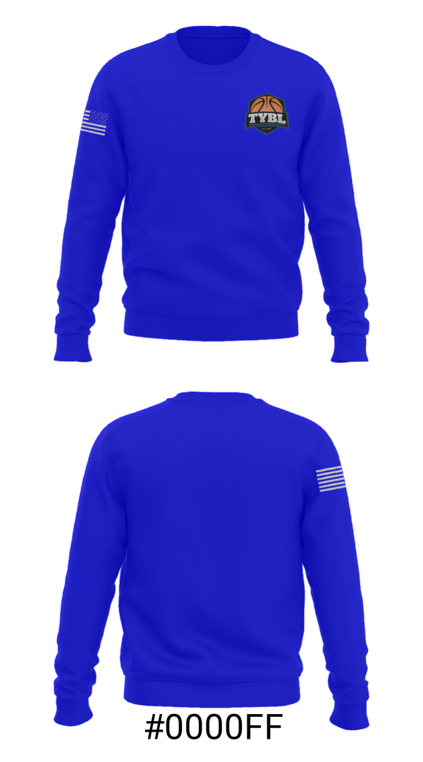 Crew Neck Sweatshirt, Temecula Youth Basketball, Men's Basketball, Teamtime, Team time, sublimation, custom sports apparel, team uniforms, spirit wear, spiritwear, sports uniforms, custom shirts, team store, custom team store, fundraiser sports, apparel fundraiser