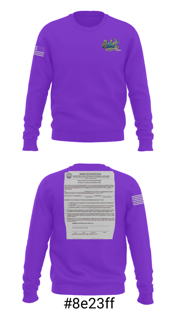 Crew Neck Sweatshirt, Ailuk kijen bid, Baseball, Teamtime, Team time, sublimation, custom sports apparel, team uniforms, spirit wear, spiritwear, sports uniforms, custom shirts, team store, custom team store, fundraiser sports, apparel fundraiser