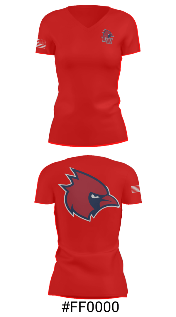 Women's Short Sleeve Vneck Shirt, Thomas Worthington High School Basketball, Women's Basketball, Teamtime, Team time, sublimation, custom sports apparel, team uniforms, spirit wear, spiritwear, sports uniforms, custom shirts, team store, custom team store, fundraiser sports, apparel fundraiser