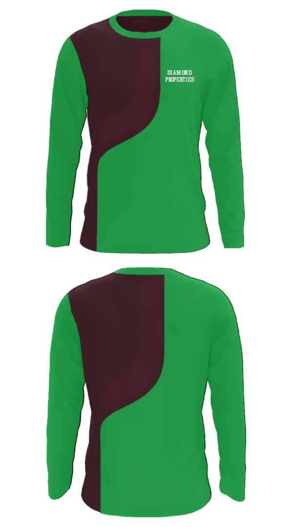 Long Sleeve Performance Shirt, Diamond Properties, Men's Basketball, Teamtime, Team time, sublimation, custom sports apparel, team uniforms, spirit wear, spiritwear, sports uniforms, custom shirts, team store, custom team store, fundraiser sports, apparel fundraiser