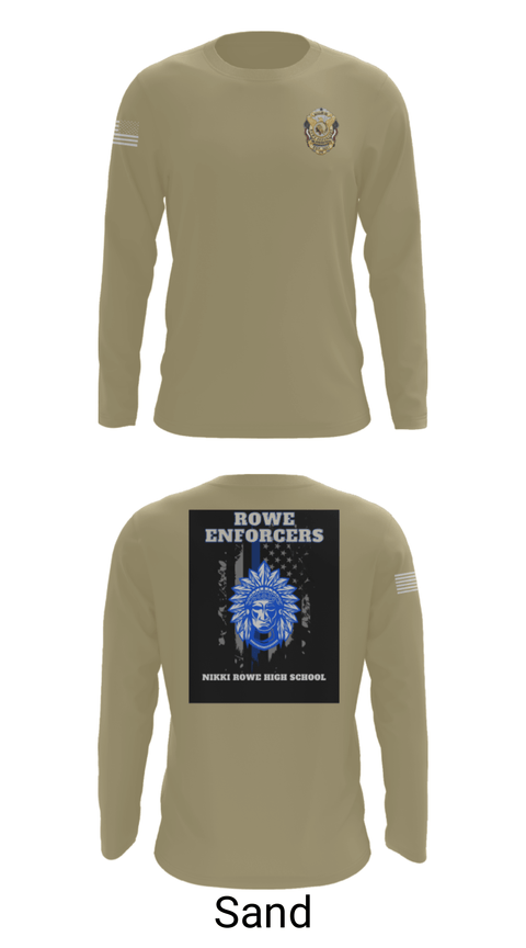 Long Sleeve Performance Shirt, Rowe Enforcers, Police, Teamtime, Team time, sublimation, custom sports apparel, team uniforms, spirit wear, spiritwear, sports uniforms, custom shirts, team store, custom team store, fundraiser sports, apparel fundraiser