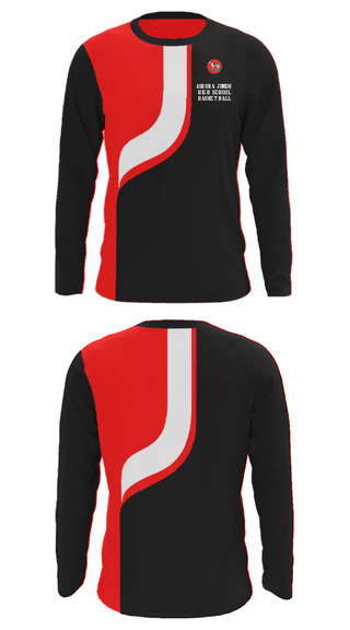 Long Sleeve Performance Shirt, Aurora Junior High School Basketball, Men's Basketball, Teamtime, Team time, sublimation, custom sports apparel, team uniforms, spirit wear, spiritwear, sports uniforms, custom shirts, team store, custom team store, fundraiser sports, apparel fundraiser