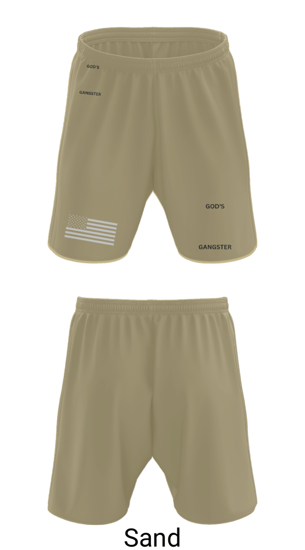 Athletic Shorts With Pockets, GOD'S GANGSTER, Baseball, Teamtime, Team time, sublimation, custom sports apparel, team uniforms, spirit wear, spiritwear, sports uniforms, custom shirts, team store, custom team store, fundraiser sports, apparel fundraiser