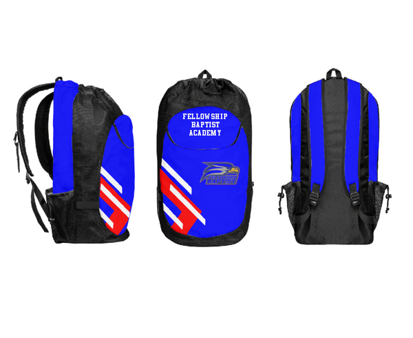 Gear Bag, Fellowship Baptist Academy, Spirit Store, Teamtime, Team time, sublimation, custom sports apparel, team uniforms, spirit wear, spiritwear, sports uniforms, custom shirts, team store, custom team store, fundraiser sports, apparel fundraiser