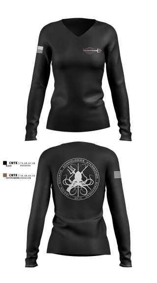 Womens Long Sleeve Vneck Shirt, MCTID, Army, Teamtime, Team time, sublimation, custom sports apparel, team uniforms, spirit wear, spiritwear, sports uniforms, custom shirts, team store, custom team store, fundraiser sports, apparel fundraiser