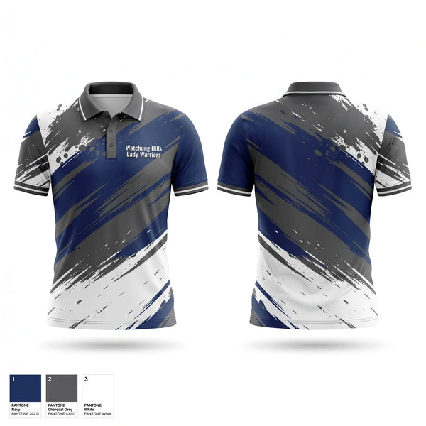 Short Sleeve Performance Polo, Watchung Hills Lady Warriors, Softball, Teamtime, Team time, sublimation, custom sports apparel, team uniforms, spirit wear, spiritwear, sports uniforms, custom shirts, team store, custom team store, fundraiser sports, apparel fundraiser