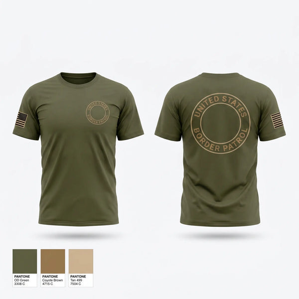 Old School Cotton Feel Shirt, United States Border Patrol, Police, Teamtime, Team time, sublimation, custom sports apparel, team uniforms, spirit wear, spiritwear, sports uniforms, custom shirts, team store, custom team store, fundraiser sports, apparel fundraiser