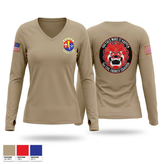 Womens Long Sleeve Vneck Shirt, 51 CES, Air Force, Teamtime, Team time, sublimation, custom sports apparel, team uniforms, spirit wear, spiritwear, sports uniforms, custom shirts, team store, custom team store, fundraiser sports, apparel fundraiser