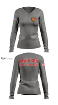 Madison Fire Department Women's Long Sleeve V-neck Shirt - 12