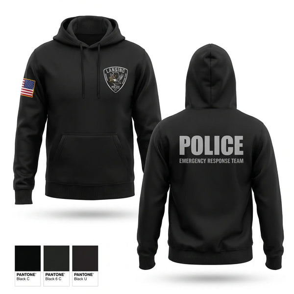 Hoodie, Lansing Emergency Response Team, Police, Teamtime, Team time, sublimation, custom sports apparel, team uniforms, spirit wear, spiritwear, sports uniforms, custom shirts, team store, custom team store, fundraiser sports, apparel fundraiser