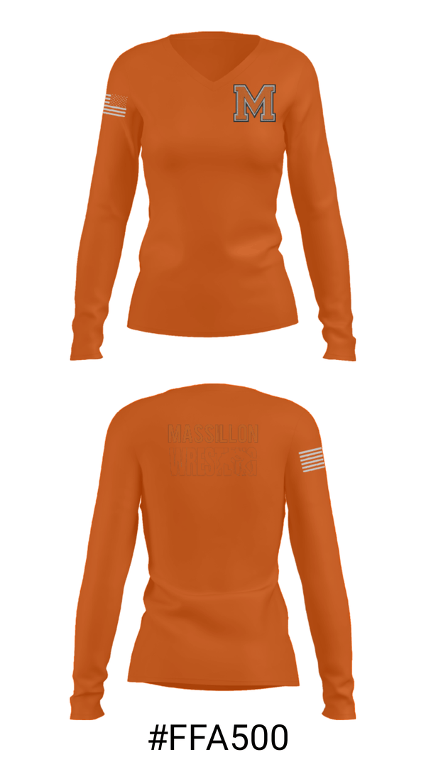 Women's Long Sleeve Vneck Shirt, Washington High School Wrestling, Wrestling, Teamtime, Team time, sublimation, custom sports apparel, team uniforms, spirit wear, spiritwear, sports uniforms, custom shirts, team store, custom team store, fundraiser sports, apparel fundraiser