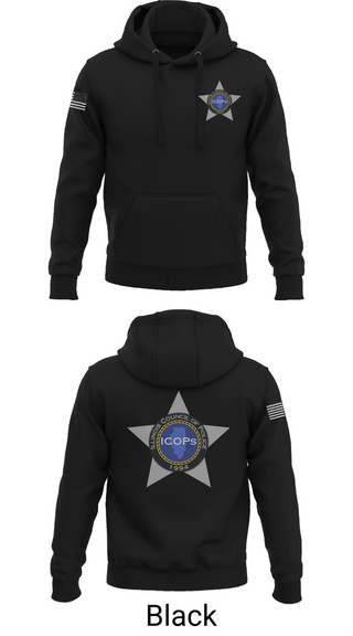 Hoodie, Illinois Council of Police, Police, Teamtime, Team time, sublimation, custom sports apparel, team uniforms, spirit wear, spiritwear, sports uniforms, custom shirts, team store, custom team store, fundraiser sports, apparel fundraiser