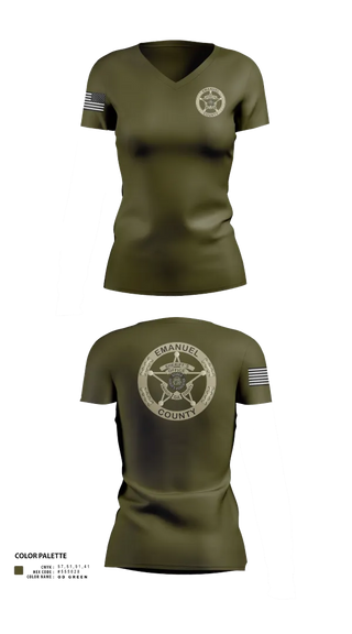 Womens Short Sleeve Vneck Shirt, Emanuel County SRT, Police, Teamtime, Team time, sublimation, custom sports apparel, team uniforms, spirit wear, spiritwear, sports uniforms, custom shirts, team store, custom team store, fundraiser sports, apparel fundraiser