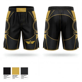 Fight Shorts, Dennehotso Battle Hawks, Wrestling, Teamtime, Team time, sublimation, custom sports apparel, team uniforms, spirit wear, spiritwear, sports uniforms, custom shirts, team store, custom team store, fundraiser sports, apparel fundraiser