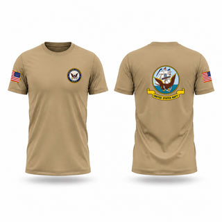 Old School Cotton Feel Shirt, USS Leyte Gulf CG-55, Navy, Teamtime, Team time, sublimation, custom sports apparel, team uniforms, spirit wear, spiritwear, sports uniforms, custom shirts, team store, custom team store, fundraiser sports, apparel fundraiser
