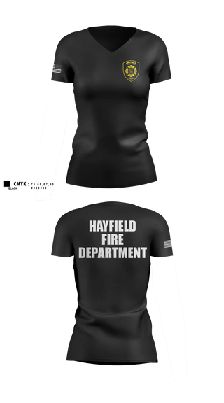 Womens Short Sleeve Vneck Shirt, Hayfield Fire, Fire Department, Teamtime, Team time, sublimation, custom sports apparel, team uniforms, spirit wear, spiritwear, sports uniforms, custom shirts, team store, custom team store, fundraiser sports, apparel fundraiser