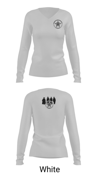 Womens Long Sleeve Vneck Shirt, PENDLETON COUNTY SHERIFF'S DEPARTMENT, Police, Teamtime, Team time, sublimation, custom sports apparel, team uniforms, spirit wear, spiritwear, sports uniforms, custom shirts, team store, custom team store, fundraiser sports, apparel fundraiser