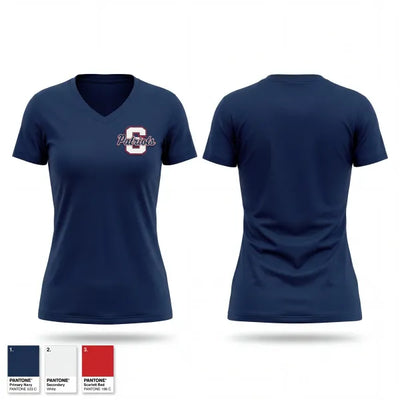 Parkersburg South Patriots 28306590 Women's Short Sleeve V-neck Shirt - 1