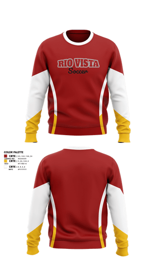 Crew Neck Sweatshirt, Rio Vista Rams, Men's Soccer, Teamtime, Team time, sublimation, custom sports apparel, team uniforms, spirit wear, spiritwear, sports uniforms, custom shirts, team store, custom team store, fundraiser sports, apparel fundraiser
