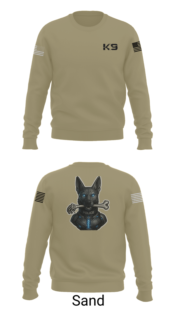Crew Neck Sweatshirt, Willoughby K9, Police, Teamtime, Team time, sublimation, custom sports apparel, team uniforms, spirit wear, spiritwear, sports uniforms, custom shirts, team store, custom team store, fundraiser sports, apparel fundraiser
