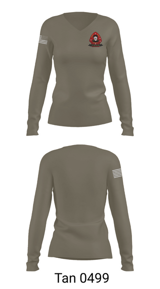 Womens Long Sleeve Vneck Shirt, 2nd Recon Battalion, , Teamtime, Team time, sublimation, custom sports apparel, team uniforms, spirit wear, spiritwear, sports uniforms, custom shirts, team store, custom team store, fundraiser sports, apparel fundraiser