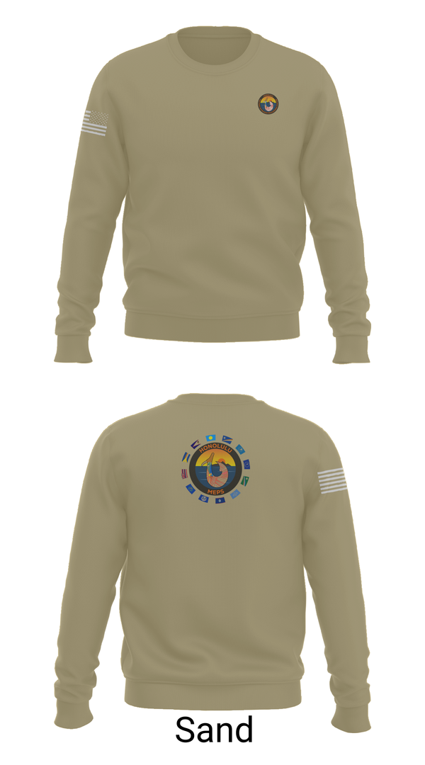 Crew Neck Sweatshirt, Honolulu MEPS, Navy, Teamtime, Team time, sublimation, custom sports apparel, team uniforms, spirit wear, spiritwear, sports uniforms, custom shirts, team store, custom team store, fundraiser sports, apparel fundraiser