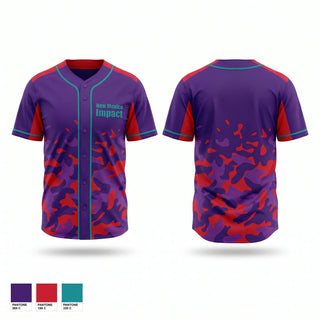Full Button Baseball Jersey, New Mexico Impact, Baseball, Teamtime, Team time, sublimation, custom sports apparel, team uniforms, spirit wear, spiritwear, sports uniforms, custom shirts, team store, custom team store, fundraiser sports, apparel fundraiser