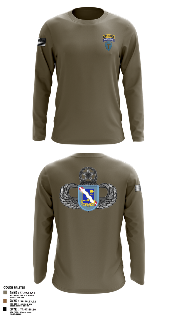 Long Sleeve Performance Shirt, 1-143rd airborne infantry regiment, , Teamtime, Team time, sublimation, custom sports apparel, team uniforms, spirit wear, spiritwear, sports uniforms, custom shirts, team store, custom team store, fundraiser sports, apparel fundraiser
