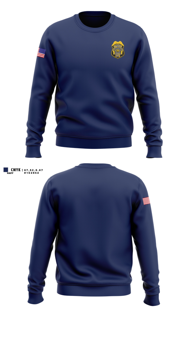 Crew Neck Sweatshirt, Department of public safety, Police, Teamtime, Team time, sublimation, custom sports apparel, team uniforms, spirit wear, spiritwear, sports uniforms, custom shirts, team store, custom team store, fundraiser sports, apparel fundraiser