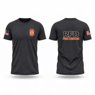 Old School Cotton Feel Shirt, Rome/Floyd Fire Department, Fire Department, Teamtime, Team time, sublimation, custom sports apparel, team uniforms, spirit wear, spiritwear, sports uniforms, custom shirts, team store, custom team store, fundraiser sports, apparel fundraiser